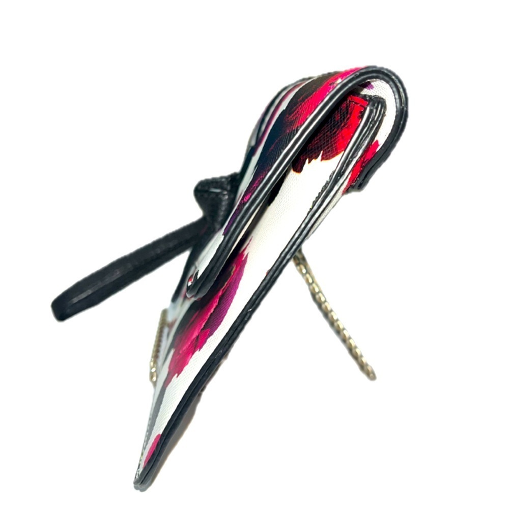 Charming Charlie Floral Rose Clutch Bag Purse Black Pink Purple Magnetic, NWOT - Picture 5 of 15